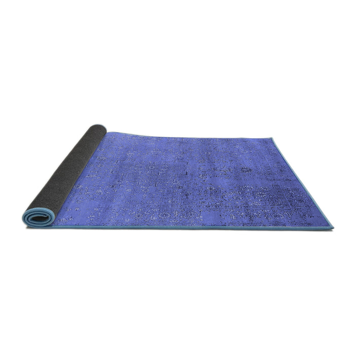 Sideview of Oriental Blue Industrial Rug, urb2511blu