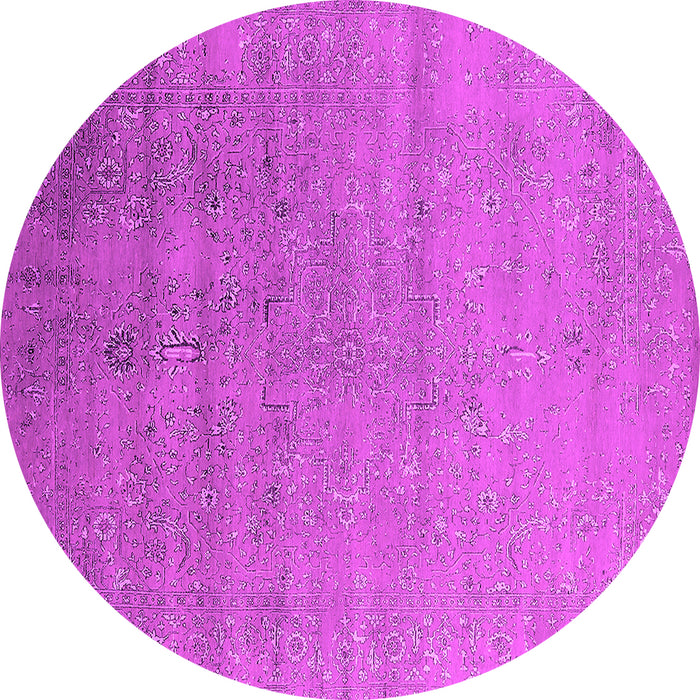 Round Oriental Pink Industrial Rug, urb2511pnk
