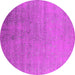 Round Oriental Pink Industrial Rug, urb2511pnk