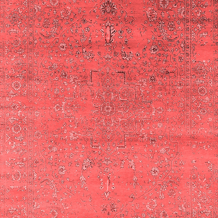Machine Washable Oriental Red Industrial Rug, wshurb2511red