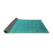 Sideview of Oriental Turquoise Industrial Rug, urb2511turq