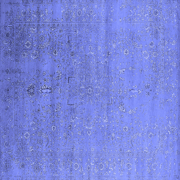 Square Oriental Blue Industrial Rug, urb2511blu