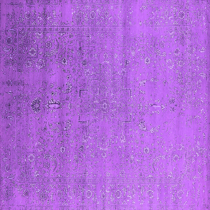 Square Machine Washable Oriental Purple Industrial Area Rugs, wshurb2511pur