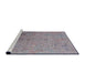 Sideview of Machine Washable Industrial Modern Mauve Taupe Purple Rug, wshurb2512