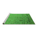 Sideview of Machine Washable Oriental Green Industrial Area Rugs, wshurb2512grn