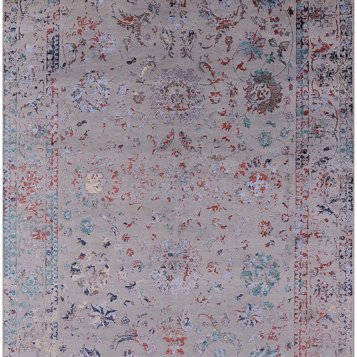 Mid-Century Modern Mauve Taupe Purple Oriental Rug, urb2512