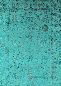 Oriental Turquoise Industrial Rug, urb2512turq