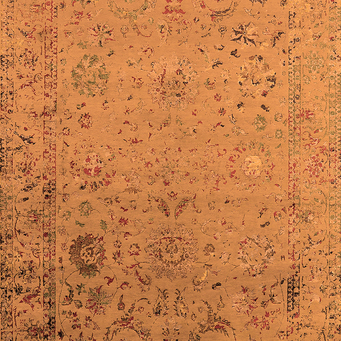 Machine Washable Oriental Orange Industrial Area Rugs, wshurb2512org