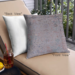 Front View of Mid-Century Modern Urban Square Mauve Taupe Purple Throw Pillow, 18 inch by 18 inch, pwurb2512