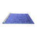 Sideview of Machine Washable Oriental Blue Industrial Rug, wshurb2512blu