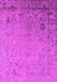 Machine Washable Oriental Pink Industrial Rug, wshurb2512pnk