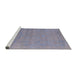 Sideview of Machine Washable Industrial Modern Slate Blue Grey Blue Rug, wshurb2513