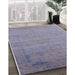 Machine Washable Industrial Modern Slate Blue Grey Blue Rug in a Family Room, wshurb2513