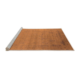 Sideview of Machine Washable Oriental Orange Industrial Area Rugs, wshurb2513org