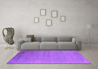 Machine Washable Oriental Purple Industrial Rug, wshurb2513pur