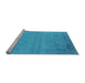 Sideview of Machine Washable Oriental Light Blue Industrial Rug, wshurb2513lblu