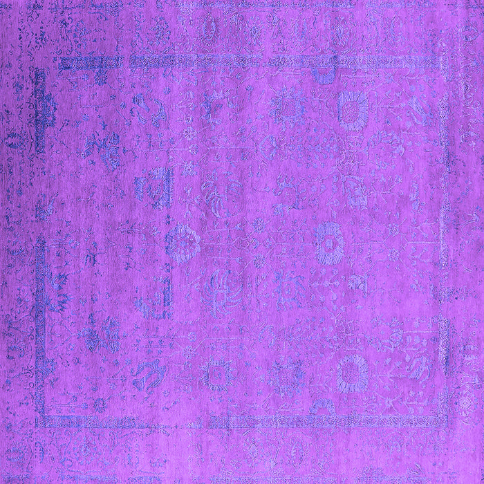 Square Machine Washable Oriental Purple Industrial Area Rugs, wshurb2513pur