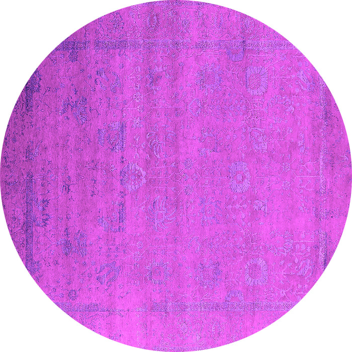Round Oriental Pink Industrial Rug, urb2513pnk