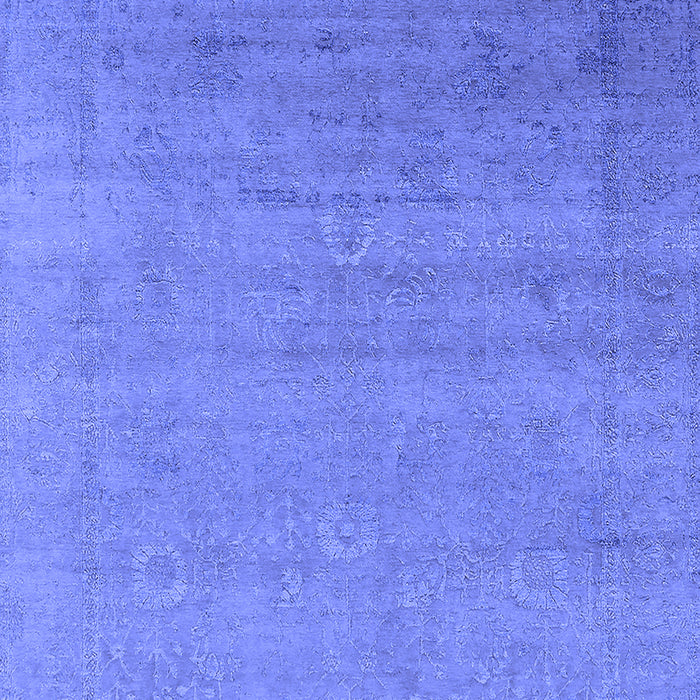 Machine Washable Oriental Blue Industrial Rug, wshurb2513blu