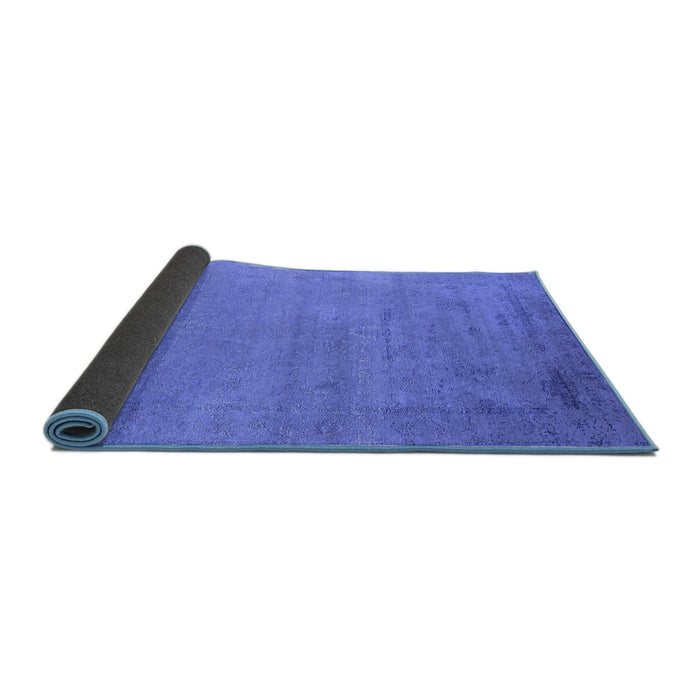Sideview of Oriental Blue Industrial Rug, urb2513blu