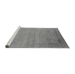 Sideview of Machine Washable Oriental Gray Industrial Rug, wshurb2513gry