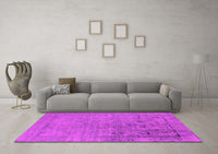 Machine Washable Oriental Pink Industrial Rug, wshurb2514pnk