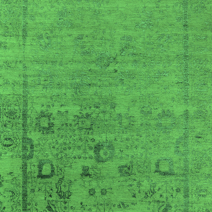 Machine Washable Oriental Green Industrial Area Rugs, wshurb2514grn
