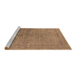 Sideview of Machine Washable Oriental Brown Industrial Rug, wshurb2514brn