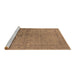 Sideview of Machine Washable Oriental Brown Industrial Rug, wshurb2514brn