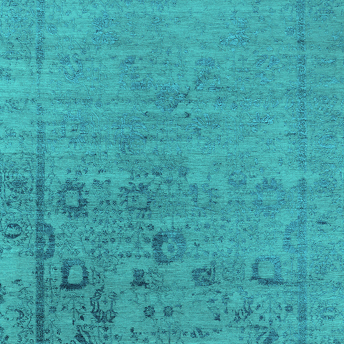 Machine Washable Oriental Turquoise Industrial Area Rugs, wshurb2514turq