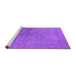 Sideview of Machine Washable Oriental Purple Industrial Area Rugs, wshurb2514pur