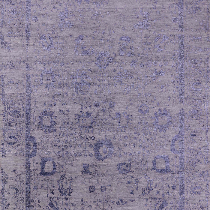 Machine Washable Industrial Modern Slate Blue Grey Blue Rug, wshurb2514