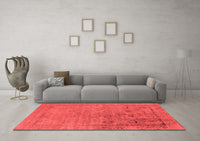 Machine Washable Oriental Red Industrial Rug, wshurb2514red