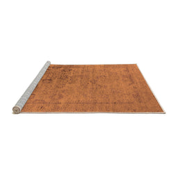 Sideview of Machine Washable Oriental Orange Industrial Area Rugs, wshurb2514org