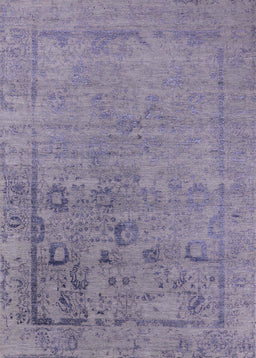 Mid-Century Modern Slate Blue Grey Oriental Rug, urb2514