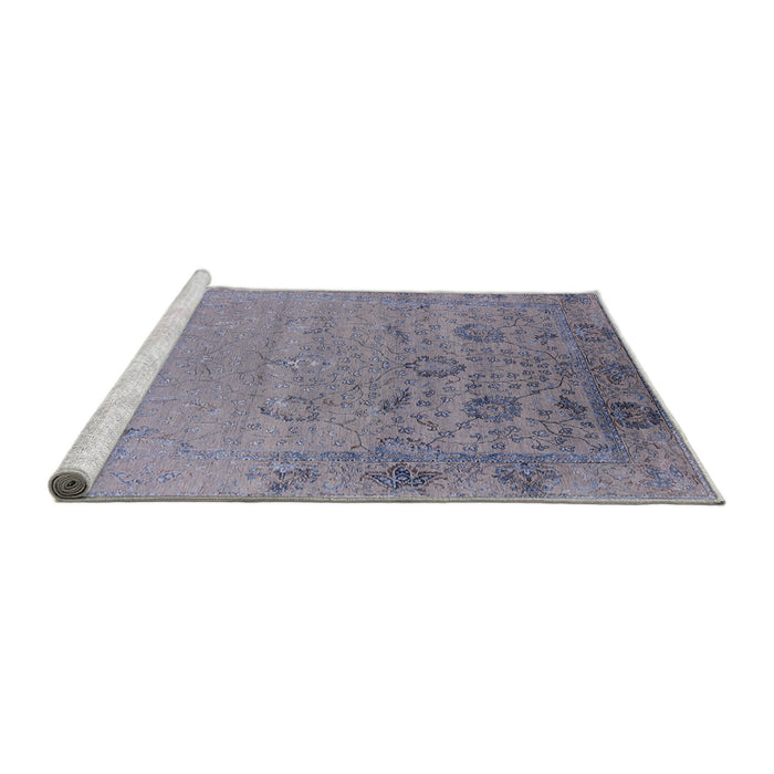 Sideview of Machine Washable Industrial Modern French Lilac Purple Rug, wshurb2515