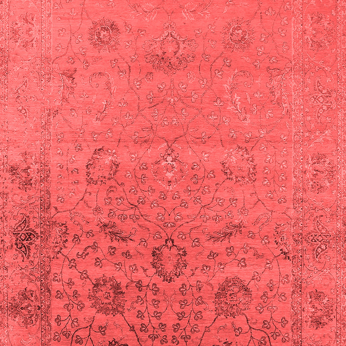 Machine Washable Oriental Red Industrial Rug, wshurb2515red