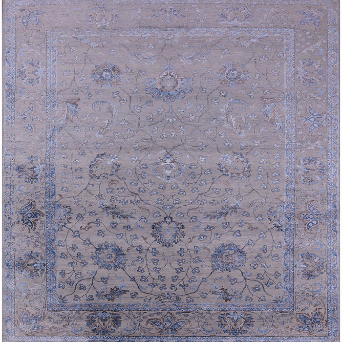 Square Mid-Century Modern French Lilac Purple Oriental Rug, urb2515