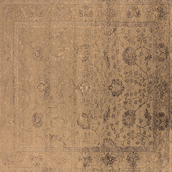 Square Oriental Brown Industrial Rug, urb2515brn