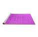 Sideview of Machine Washable Oriental Pink Industrial Rug, wshurb2515pnk