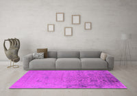 Machine Washable Oriental Pink Industrial Rug, wshurb2515pnk