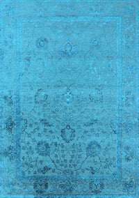 Oriental Light Blue Industrial Rug, urb2515lblu