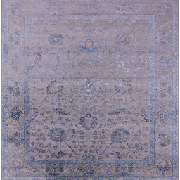 Square Machine Washable Industrial Modern French Lilac Purple Rug, wshurb2515