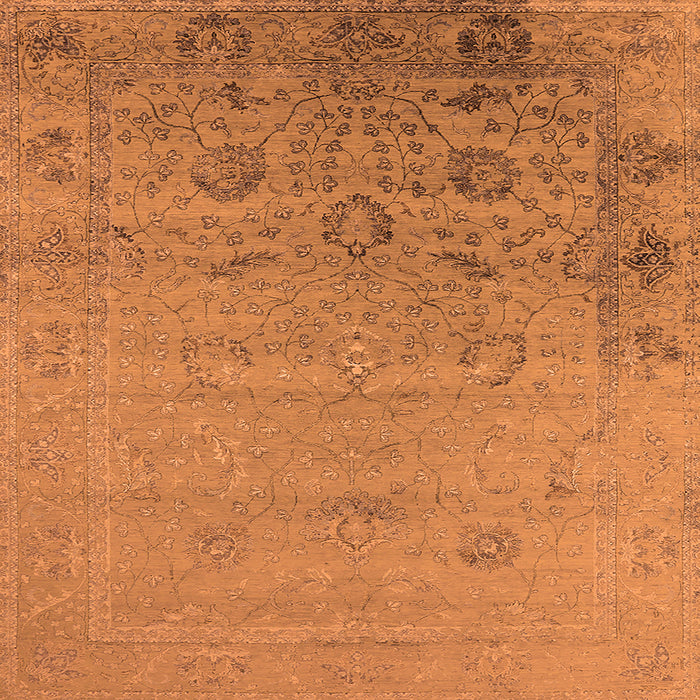 Square Oriental Orange Industrial Rug, urb2515org