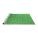 Sideview of Machine Washable Oriental Emerald Green Industrial Area Rugs, wshurb2515emgrn