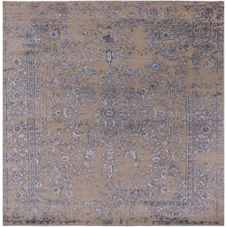 Square Machine Washable Industrial Modern Puce Purple Rug, wshurb2516