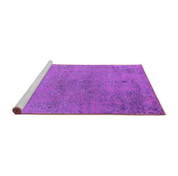 Sideview of Machine Washable Oriental Purple Industrial Area Rugs, wshurb2516pur