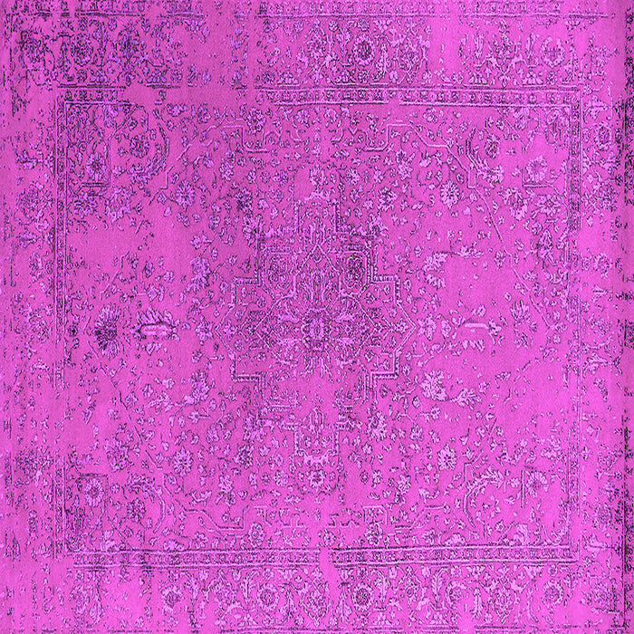 Square Machine Washable Oriental Pink Industrial Rug, wshurb2516pnk