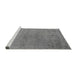 Sideview of Machine Washable Oriental Gray Industrial Rug, wshurb2516gry