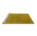 Sideview of Machine Washable Oriental Yellow Industrial Rug, wshurb2516yw